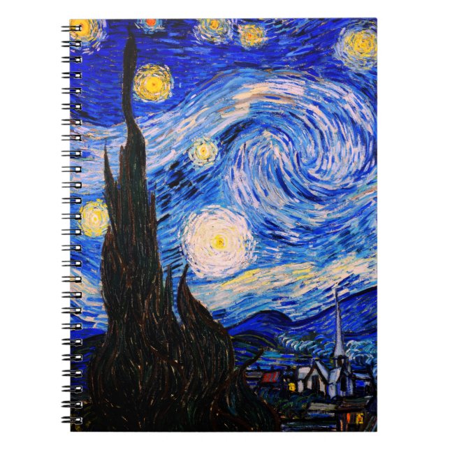 Starry Night av Vincent Van Gogh Anteckningsbok (Framsidan)