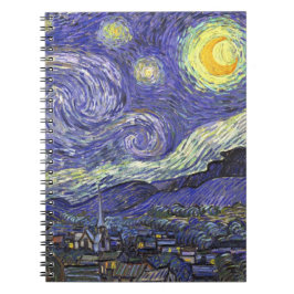 Starry Night av Vincent van Gogh Anteckningsbok Med Spiral