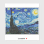 "STARRY NIGHT" AV VINCENT VAN GOGH ART STICKER KLISTERMÄRKEN<br><div class="desc">"STARRY NIGHT 1889" AV VINCENT VAN GOGH ART TRANSPARENT STICKER</div>