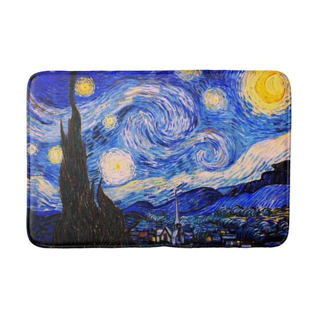 Starry Night av Vincent Van Gogh Badrumsmatta (Framsidan)