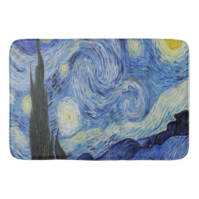 Starry Night av Vincent Van Gogh Badrumsmatta (Framsidan)