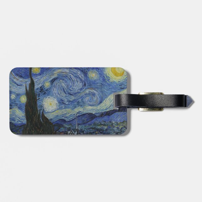 Starry Night av Vincent Van Gogh Bagagebricka (Baksida Vågrät)