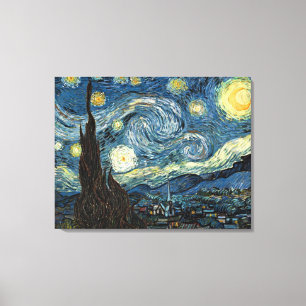 Starry Night av Vincent van Gogh. Berömd konst Canvastryck