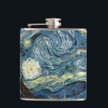 Starry Night av Vincent van Gogh. Berömd konst Fickplunta<br><div class="desc">Starry Night av Vincent van Gogh. Berömd konst, liggande oljemålning.</div>