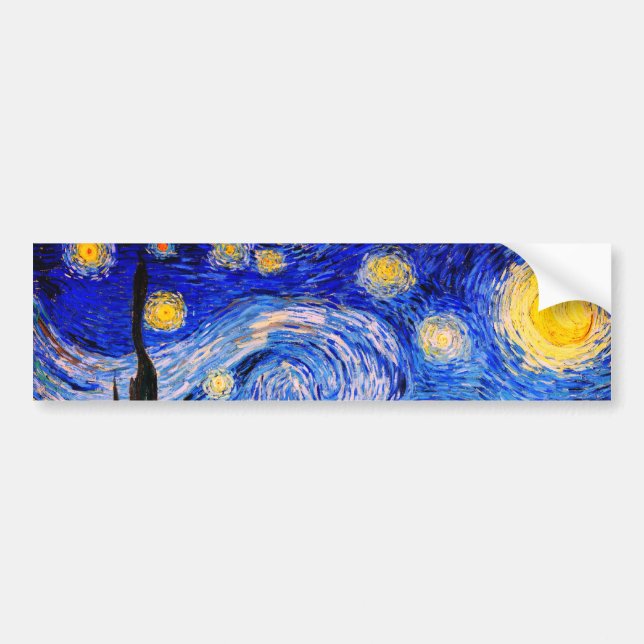 Starry Night av Vincent Van Gogh Bildekal (Framsidan)