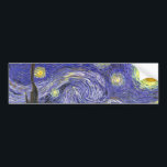 Starry Night av Vincent van Gogh Bildekal<br><div class="desc">Starry Night av Vincent van Gogh är en vintage bra konst post impressionism landcape cityscape tavla med en syn på Saint Remy, Frankrike från van Gogh's asyl. Natten himlar snurrar med moln med en ljusskygg måne och lysande stjärnor över den kantiga byn. Starry Night är förmodligen van Goghs mest berömd...</div>