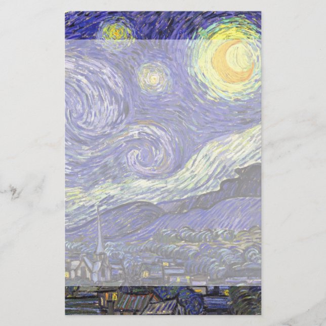 Starry Night av Vincent van Gogh Brevpapper (Framsida)