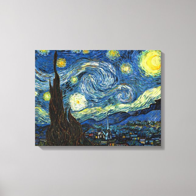 Starry Night av Vincent Van Gogh Canvas Art (Framsida)