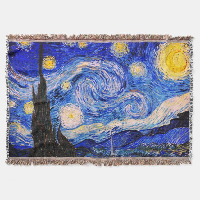 Starry Night av Vincent Van Gogh Filt (Framsidan)