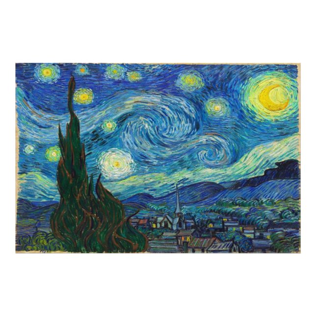 Starry Night av Vincent van Gogh Fototryck (Framsidan)