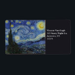 Starry Night av Vincent Van Gogh Fraktsedel<br><div class="desc">Starry Night av Vincent Van Gogh, olja på canvas 1889, är en landskapsmålning av ett stort virrvarr av lysande stjärnor över ett landskap av avlägsna städer och rullande backe, med en enda cypress träd stigning i förgrunden som en mörk grönt låga. Van Gogh målade inte sitt mästerverk från livet utan...</div>