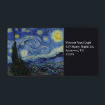 Starry Night av Vincent Van Gogh Fraktsedel<br><div class="desc">Starry Night av Vincent Van Gogh, olja på canvas 1889, är en landskapsmålning av ett stort virrvarr av lysande stjärnor över ett landskap av avlägsna städer och rullande backe, med en enda cypress träd stigning i förgrunden som en mörk grönt låga. Van Gogh målade inte sitt mästerverk från livet utan...</div>