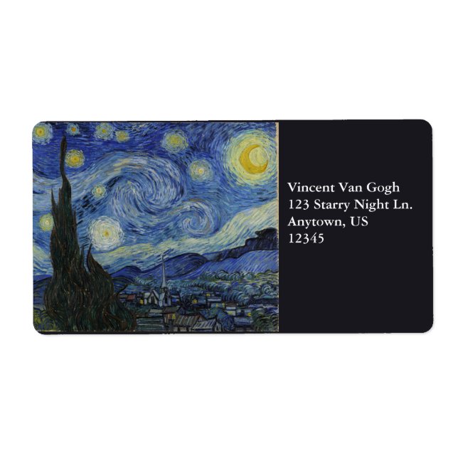Starry Night av Vincent Van Gogh Fraktsedel (Framsidan)