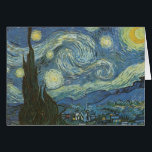 Starry Night av Vincent Van Gogh Hälsningskort<br><div class="desc">Vincent Van Gogh's Starry Night. 1889 Olja på Canvas. Museum för modern konst,  New York City</div>