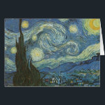 Starry Night av Vincent Van Gogh Hälsningskort<br><div class="desc">Vincent Van Gogh's Starry Night. 1889 Olja på Canvas. Museum för modern konst,  New York City</div>