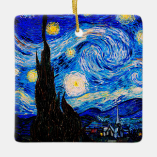 Starry Night av Vincent Van Gogh Julgransprydnad Keramik