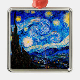 Starry Night av Vincent Van Gogh Julgransprydnad Metall