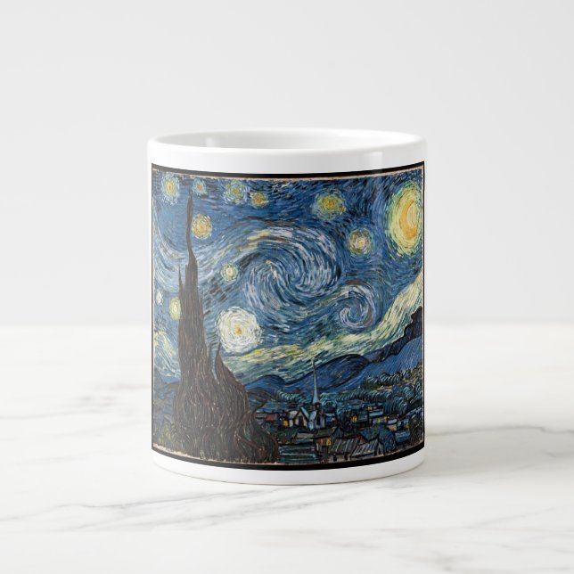 Starry Night av Vincent Van Gogh Jumbo Mugg (Framsidan)