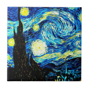 Starry Night av Vincent van Gogh Kakelplatta