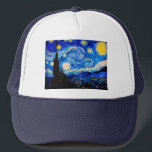 Starry Night av Vincent Van Gogh Keps<br><div class="desc">Vincent Van Gogh Starry Natten. Det här är ett gammalt mästerverk från huvudmålaren Vincent Van Gogh. Den här bran konstlandskapsmålningen har vackert,  vibrerande,  mättat färg. Vincent Van Gogh var en post impressionist-målare. Den här avbildningen är i den offentliga domänen</div>