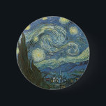Starry Night av Vincent Van Gogh Knapp<br><div class="desc">Vincent Van Gogh's Starry Night. 1889 Olja på Canvas. Museum för modern konst,  New York City</div>
