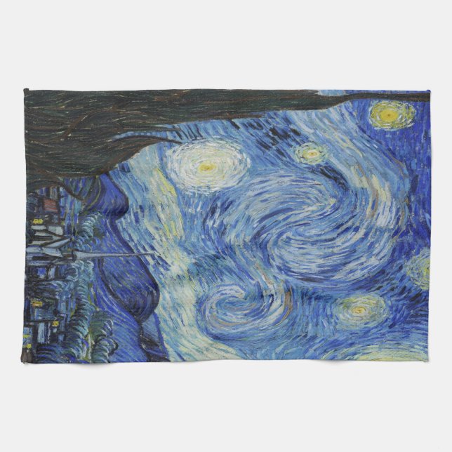 Starry Night av Vincent Van Gogh Kökshandduk (Horisontell)
