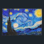Starry Night av Vincent Van Gogh Kökshandduk<br><div class="desc">Vincent Van Gogh Starry Natten. Det här är ett gammalt mästerverk från huvudmålaren Vincent Van Gogh. Den här bran konstlandskapsmålningen har vackert,  vibrerande,  mättat färg. Vincent Van Gogh var en dutch post impressionist-målare. Den här avbildningen är i den offentliga domänen</div>