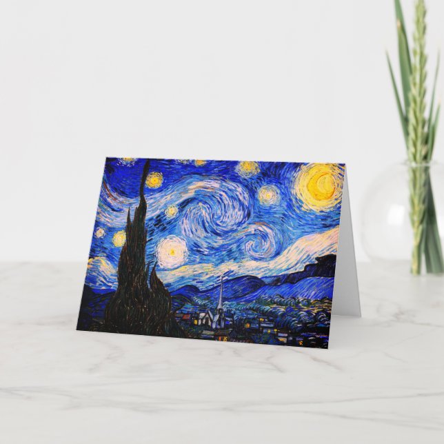 Starry Night av Vincent Van Gogh Kort (Framsida)
