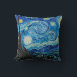Starry Night av Vincent van Gogh Kudde<br><div class="desc">Starry Night,  berömd-målning av Vincent van Gogh</div>