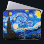 Starry Night av Vincent Van Gogh Laptop Fodral<br><div class="desc">Vincent Van Gogh Starry Natten. Det här är ett gammalt mästerverk från huvudmålaren Vincent Van Gogh. Den här bran konstlandskapsmålningen har vackert,  vibrerande,  mättat färg. Vincent Van Gogh var en post impressionist-målare. Den här avbildningen är i den offentliga domänen</div>