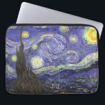 Starry Night av Vincent van Gogh Laptop Sleeve<br><div class="desc">Starry Night av Vincent van Gogh är en vintage bra konst post impressionism landcape cityscape tavla med en syn på Saint Remy, Frankrike från van Gogh's asyl. Natten himlar snurrar med moln med en ljusskygg måne och lysande stjärnor över den kantiga byn. Starry Night är förmodligen van Goghs mest berömd...</div>