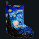Starry Night av Vincent Van Gogh Liten Julstrumpa<br><div class="desc">Vincent Van Gogh Starry Natten. Det här är ett gammalt mästerverk från huvudmålaren Vincent Van Gogh. Den här bran konstlandskapsmålningen har vackert,  vibrerande,  mättat färg. Vincent Van Gogh var en post impressionist-målare. Den här avbildningen är i den offentliga domänen</div>