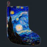 Starry Night av Vincent Van Gogh Liten Julstrumpa<br><div class="desc">Vincent Van Gogh Starry Natten. Det här är ett gammalt mästerverk från huvudmålaren Vincent Van Gogh. Den här bran konstlandskapsmålningen har vackert,  vibrerande,  mättat färg. Vincent Van Gogh var en post impressionist-målare. Den här avbildningen är i den offentliga domänen</div>