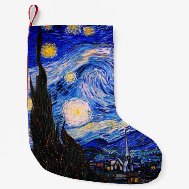 Starry Night av Vincent Van Gogh Liten Julstrumpa (Framsidan)