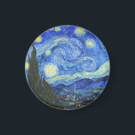 Starry Night av Vincent van Gogh Magnet<br><div class="desc">Starry Night av Vincent van Gogh</div>