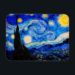 Starry Night av Vincent Van Gogh Magnet<br><div class="desc">Vincent Van Gogh Starry Natten. Det här är ett gammalt mästerverk från huvudmålaren Vincent Van Gogh. Den här bran konstlandskapsmålningen har vackert,  vibrerande,  mättat färg. Vincent Van Gogh var en dutch post impressionist-målare. Den här avbildningen är i den offentliga domänen</div>
