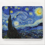 Starry Night av Vincent Van Gogh Musmatta<br><div class="desc">Starry Night av Vincent Van Gogh som målar mästerverk konst bra impressionism som målar ett färg vackert,  vackert landskapslandskap konst efter dekoration</div>