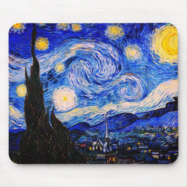 Starry Night av Vincent Van Gogh Musmatta (Framsidan)