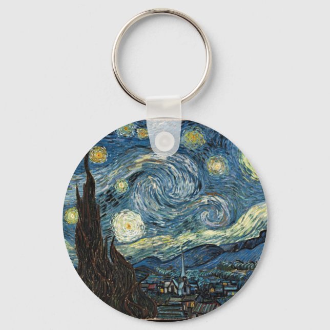 Starry Night av Vincent Van Gogh Nyckelring (Framsida)