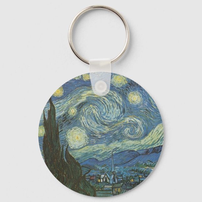 Starry Night av Vincent Van Gogh Nyckelring (Framsida)