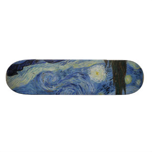 Starry Night av Vincent Van Gogh Old School Skateboard Bräda 21,6 Cm