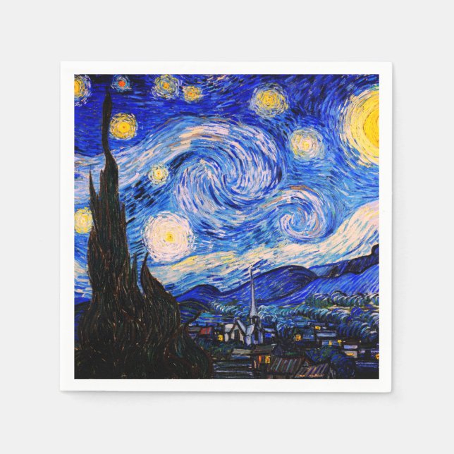 Starry Night av Vincent Van Gogh Pappersservett (Framsidan)