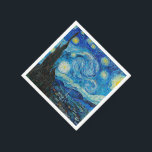 Starry Night av Vincent van Gogh Pappersservett<br><div class="desc">Starry Night,  berömd-målning av Vincent van Gogh</div>