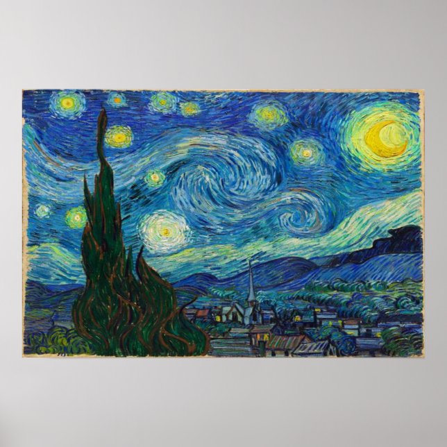 Starry Night av Vincent van Gogh Poster (Framsidan)