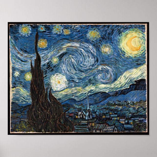 Starry Night av Vincent Van Gogh Poster (Framsidan)