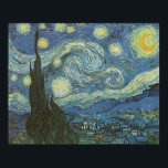 Starry Night av Vincent Van Gogh Poster<br><div class="desc">Vincent Van Gogh's Starry Night. 1889 Olja på Canvas. Museum för modern konst,  New York City</div>
