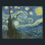Starry Night av Vincent Van Gogh Poster<br><div class="desc">Vincent Van Gogh's Starry Night. 1889 Olja på Canvas. Museum för modern konst, New York City</div>