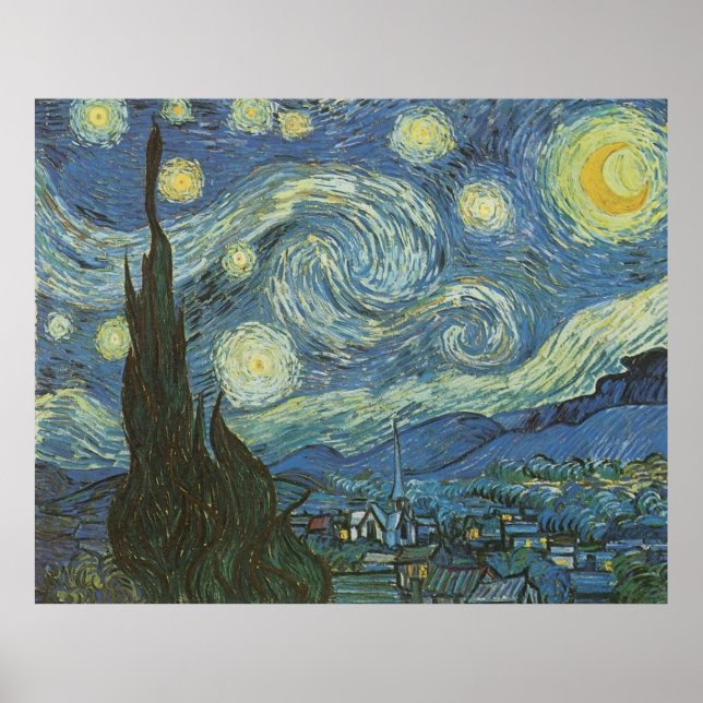 Starry Night av Vincent Van Gogh Poster (Framsidan)