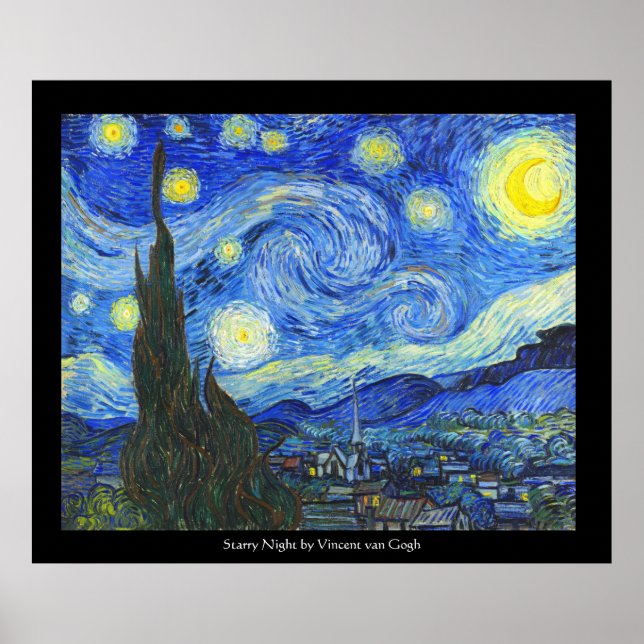 Starry Night av Vincent van Gogh Poster (Framsidan)