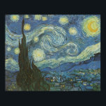Starry Night av Vincent Van Gogh Poster<br><div class="desc">Vincent Van Gogh's Starry Night. 1889 Olja på Canvas. Museum för modern konst,  New York City</div>